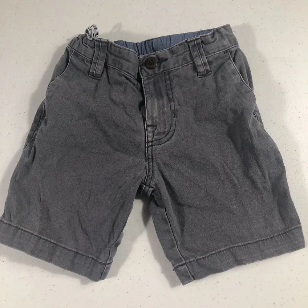Wonder Nation 97% Cotton Boys Size 5T Gray Shorts Adjustable Waist Summer Beach - Picture 1 of 6
